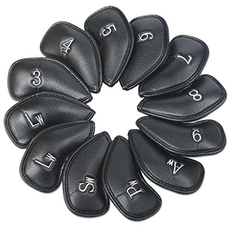 Leather Iron Head Covers - 12 Pieces