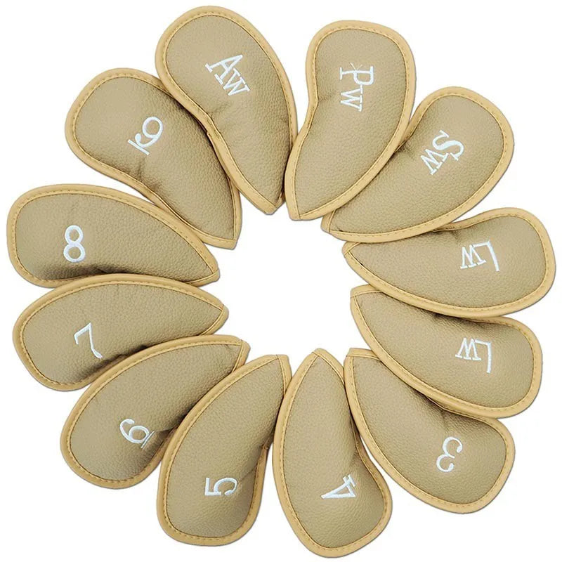 Leather Iron Head Covers - 12 Pieces