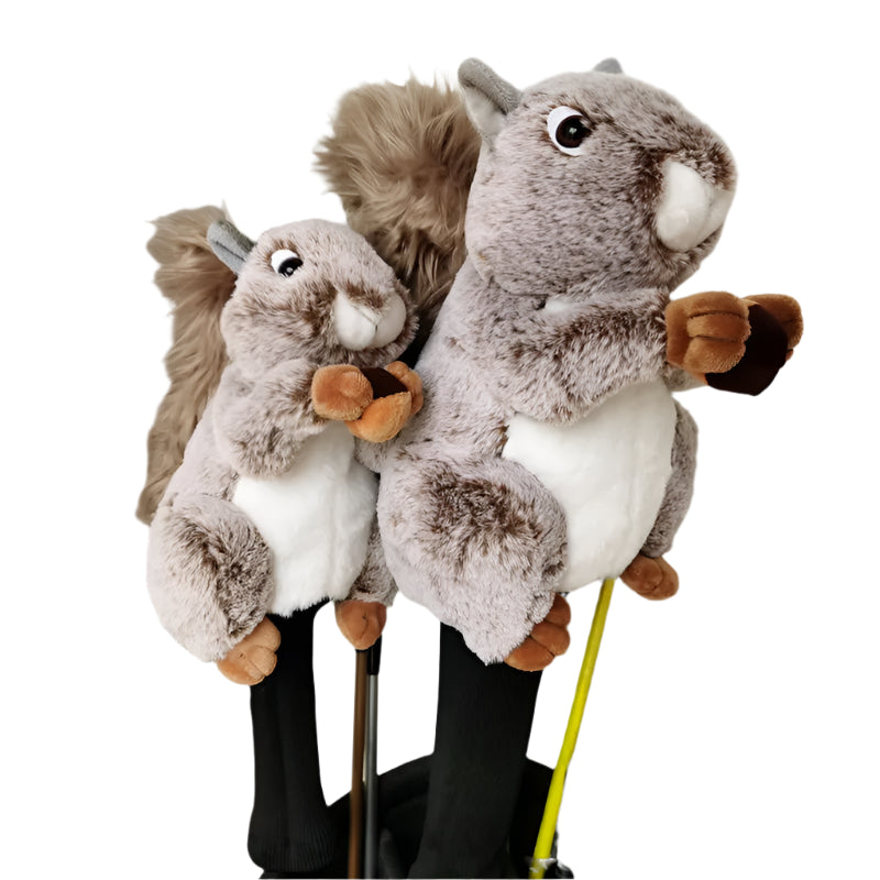 Squirrel Head Covers (Brown & Grey)
