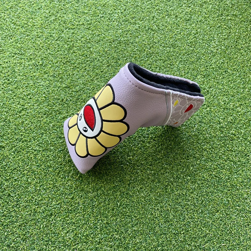 Happy Sunflower Head Covers (Black, White & Purple)