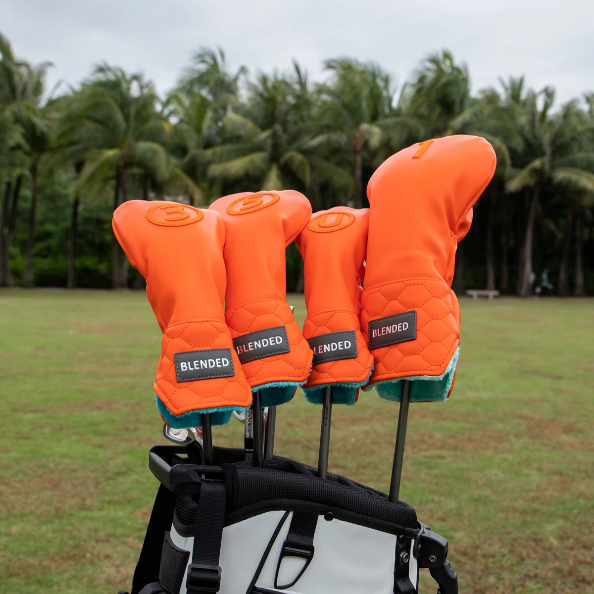 Orange Premium Leather Head Cover