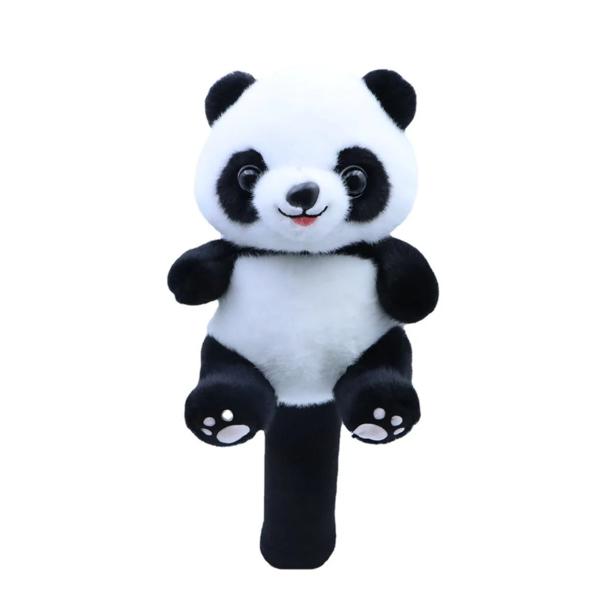 Panda Head Cover with Leaves