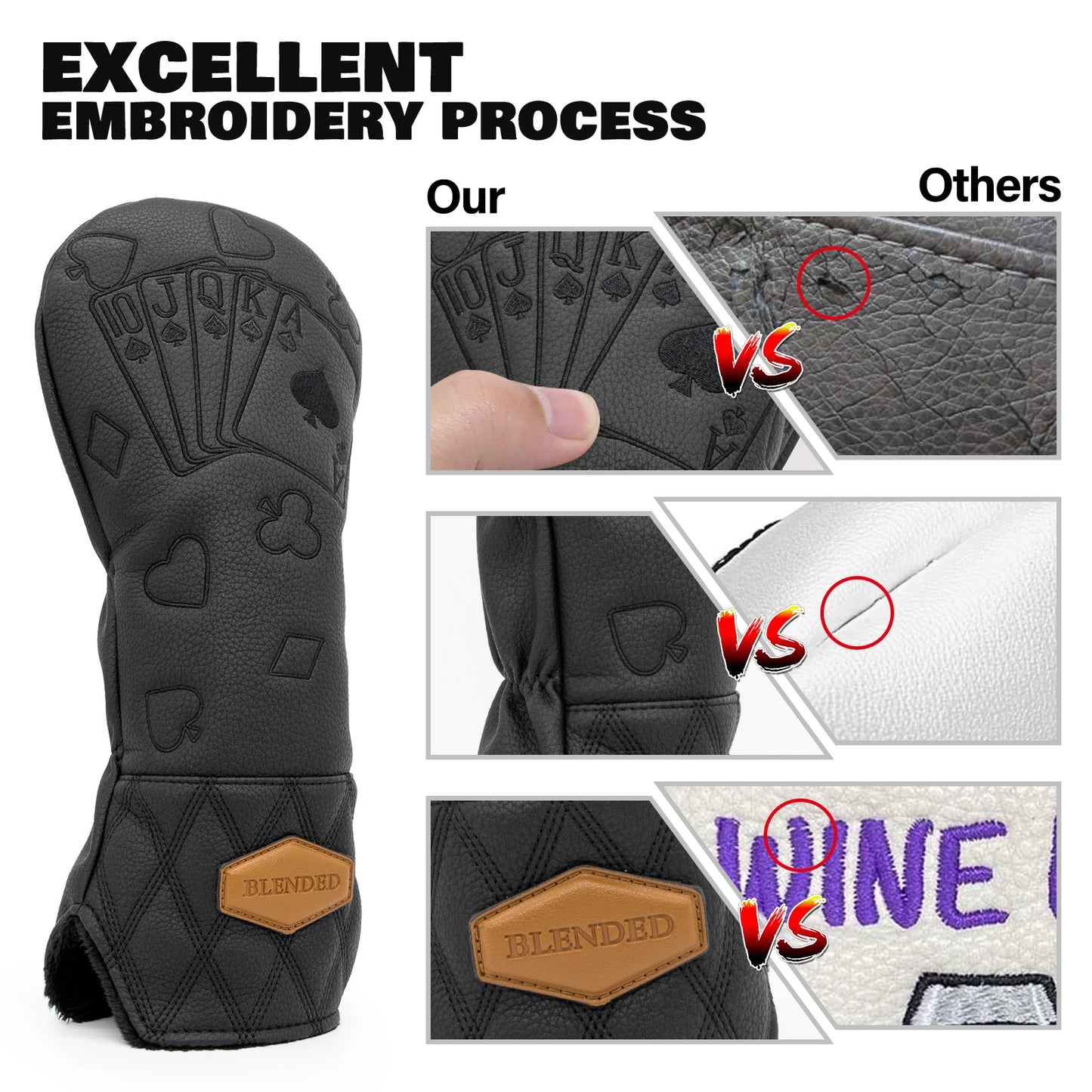 "Full House" Poker Head Covers