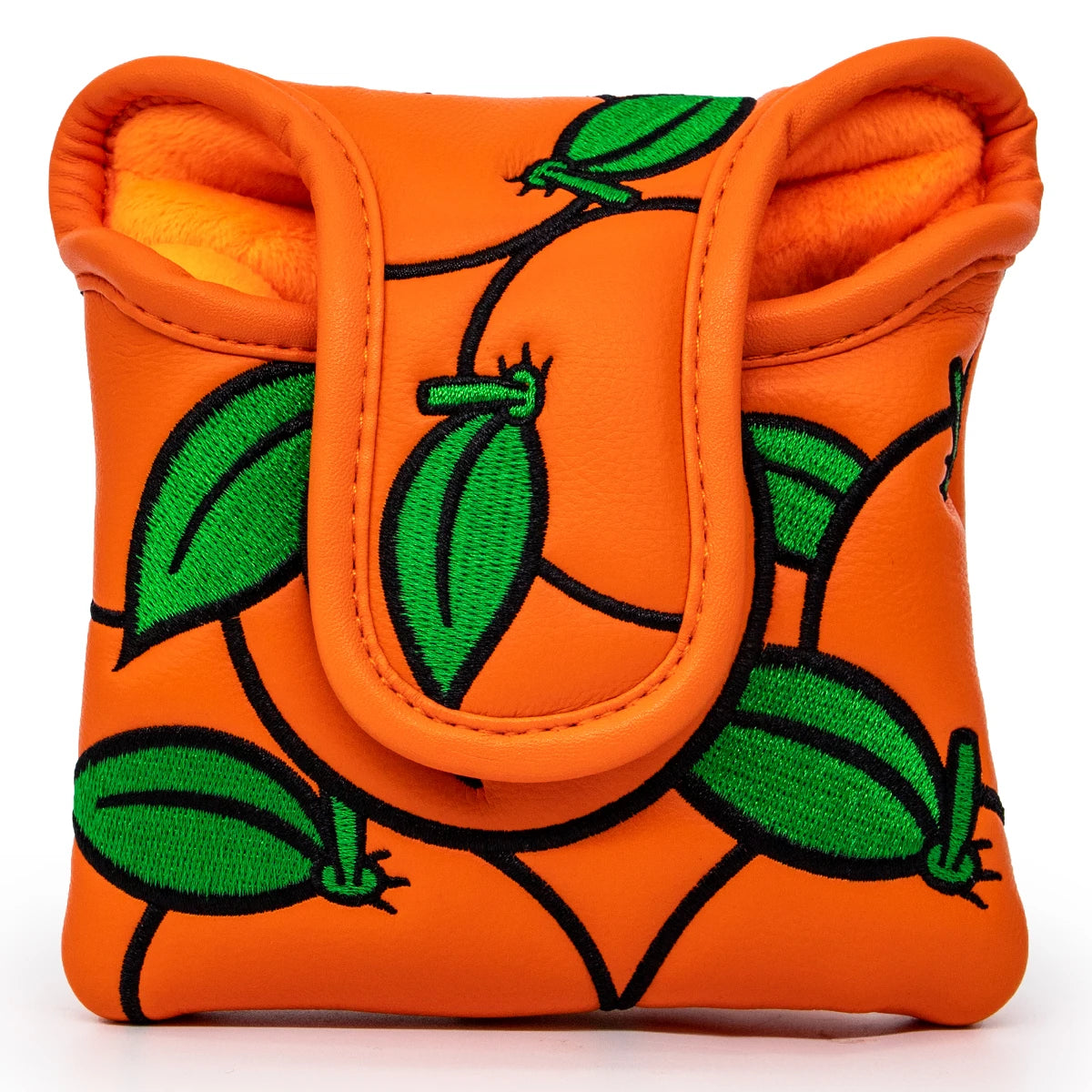 Orange Leather Putter Cover (Blade & Mallet)
