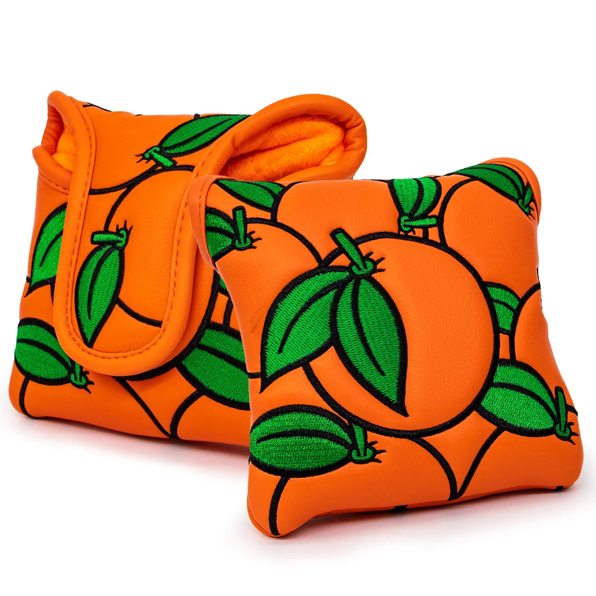 Orange Leather Putter Cover (Blade & Mallet)