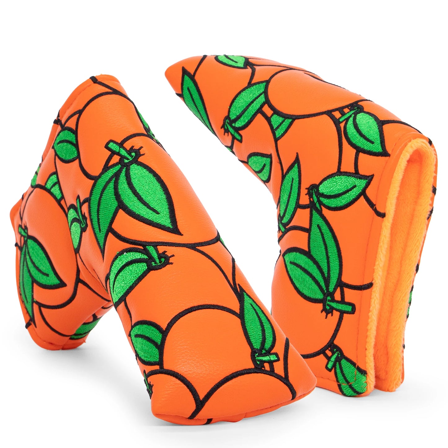 Orange Leather Putter Cover (Blade & Mallet)