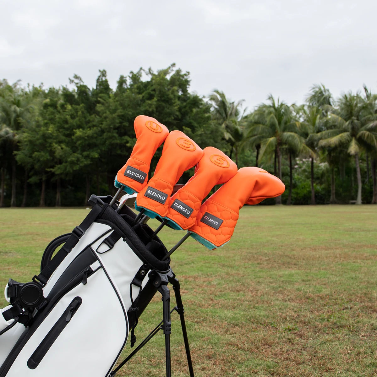 Orange Premium Leather Head Cover