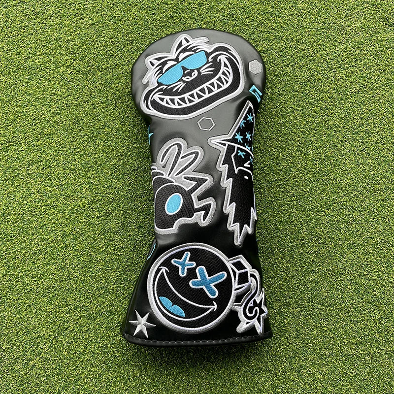 Fashion Bugs Wizard Head Covers (White & Black)