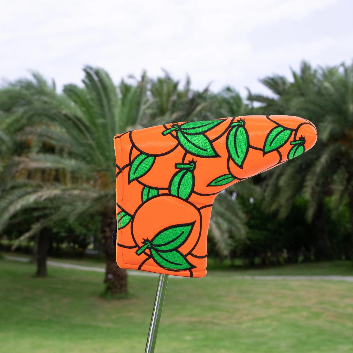 Orange Leather Putter Cover (Blade & Mallet)