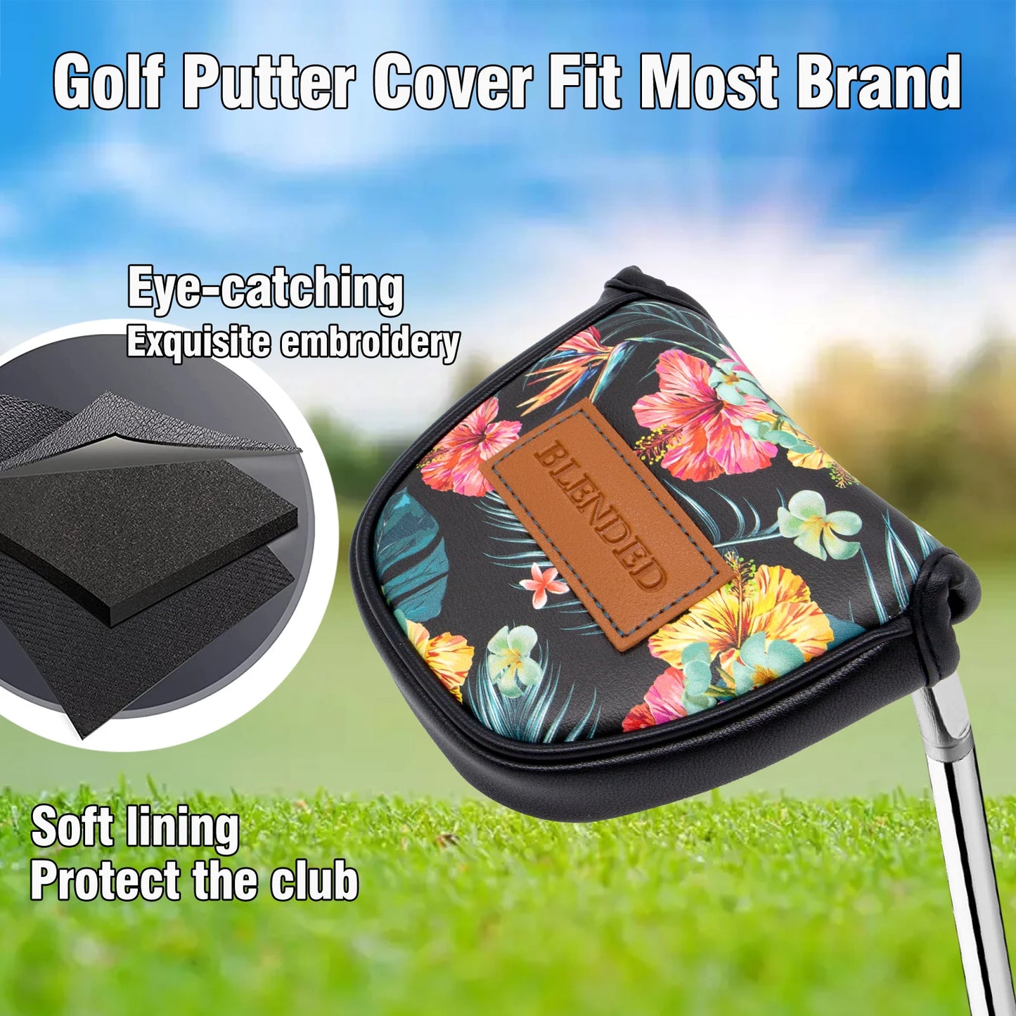Single Digits Floral Pattern Head Covers