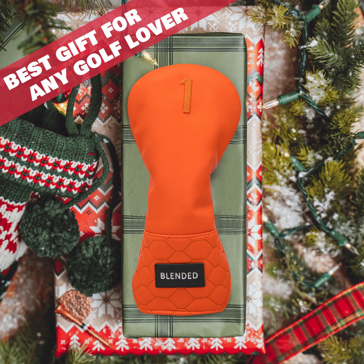 Orange Premium Leather Head Cover