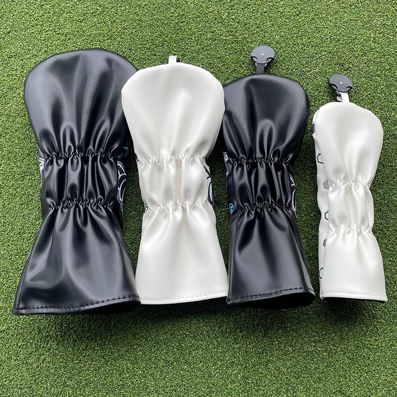 Fashion Bugs Wizard Head Covers (White & Black)