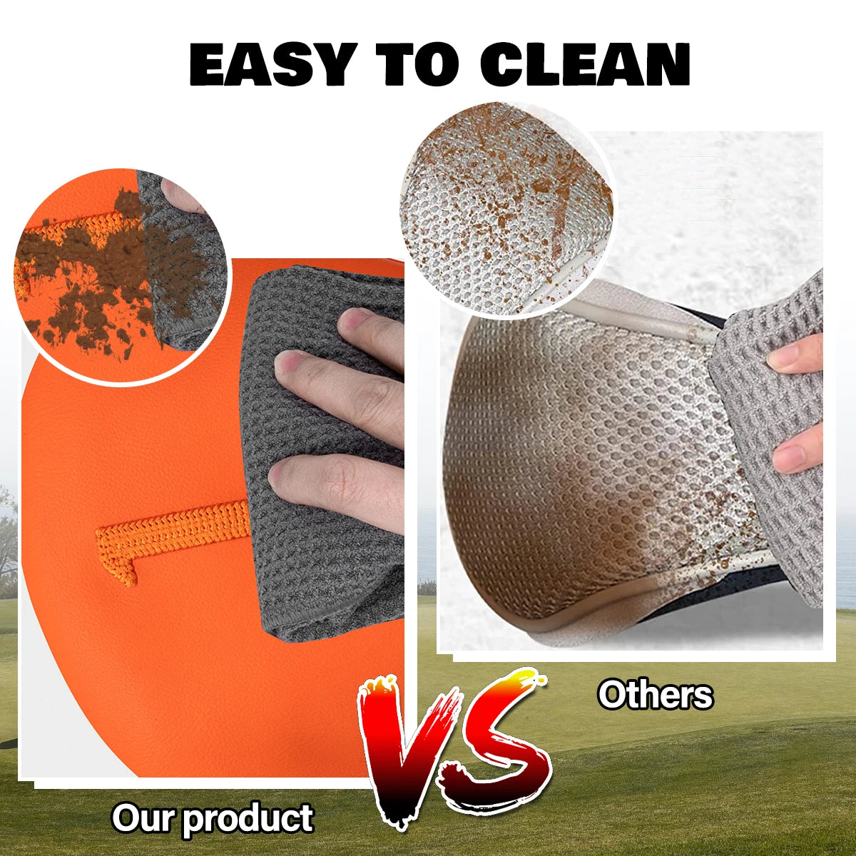 Orange Premium Leather Head Cover