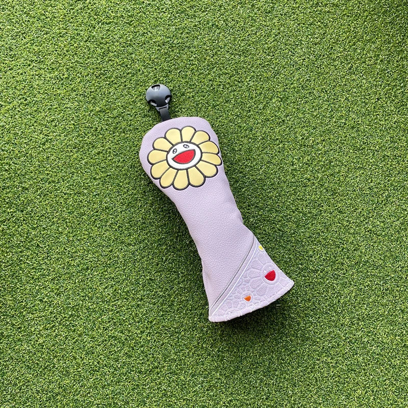 Happy Sunflower Head Covers (Black, White & Purple)