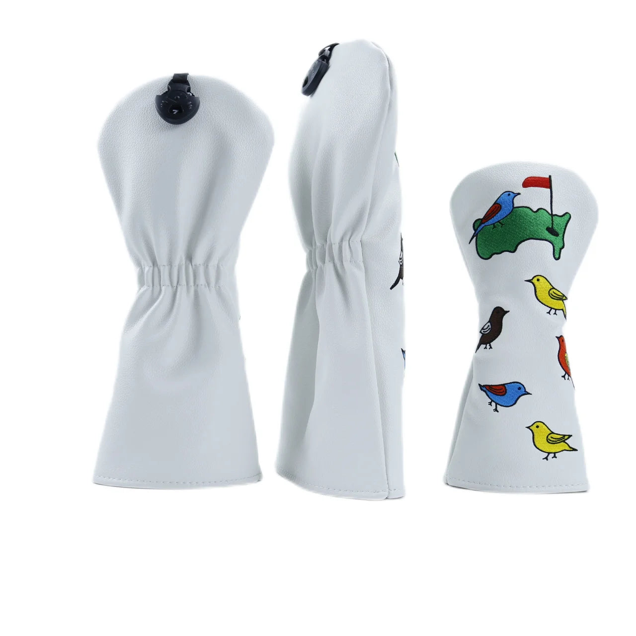 "Seeking Birdies" Head Covers (Blue/White/Black)