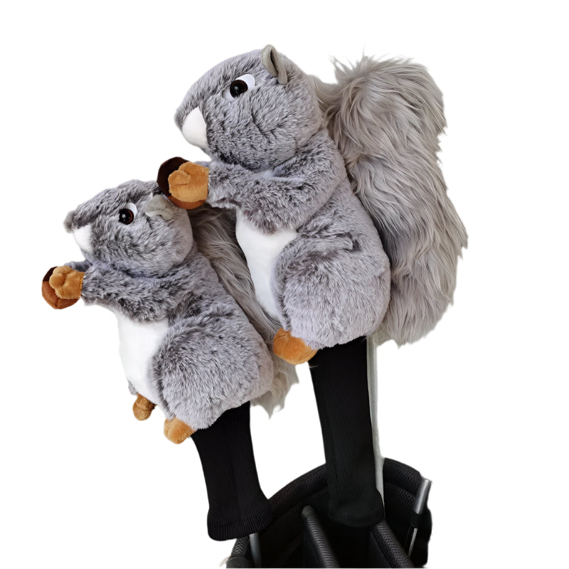 Squirrel Head Covers (Brown & Grey)
