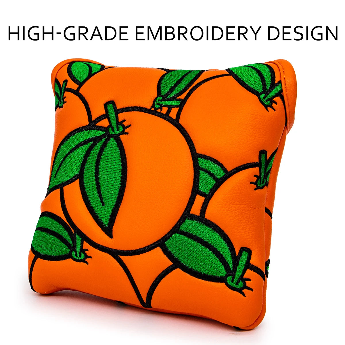 Orange Leather Putter Cover (Blade & Mallet)