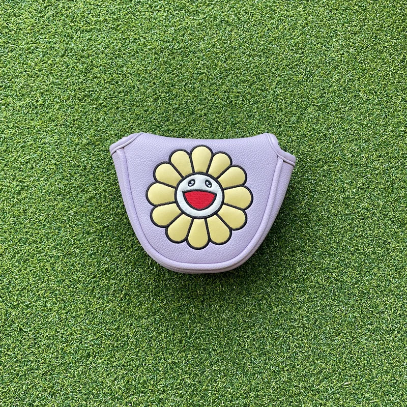 Happy Sunflower Head Covers (Black, White & Purple)