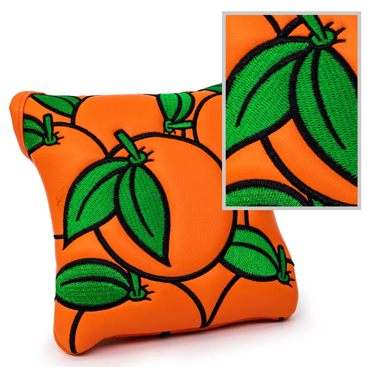 Orange Leather Putter Cover (Blade & Mallet)