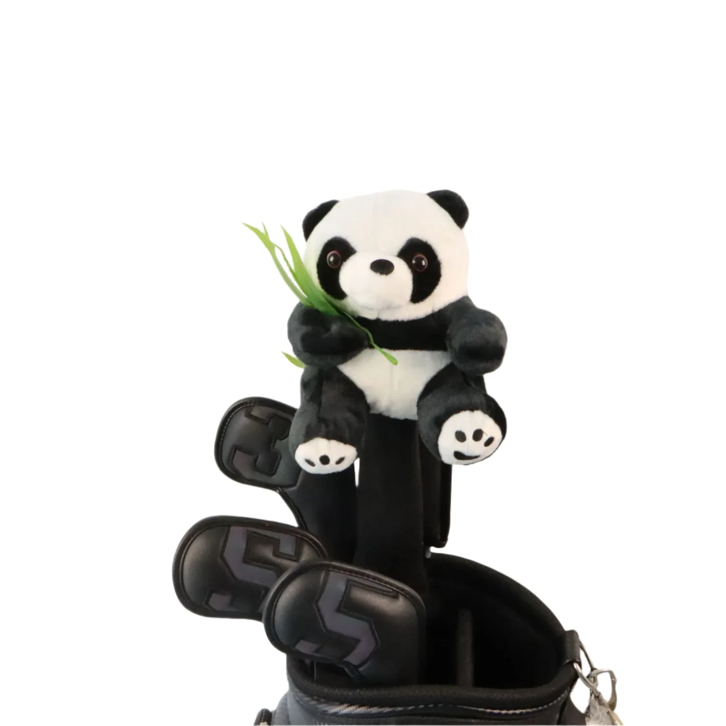 Panda Head Cover with Leaves