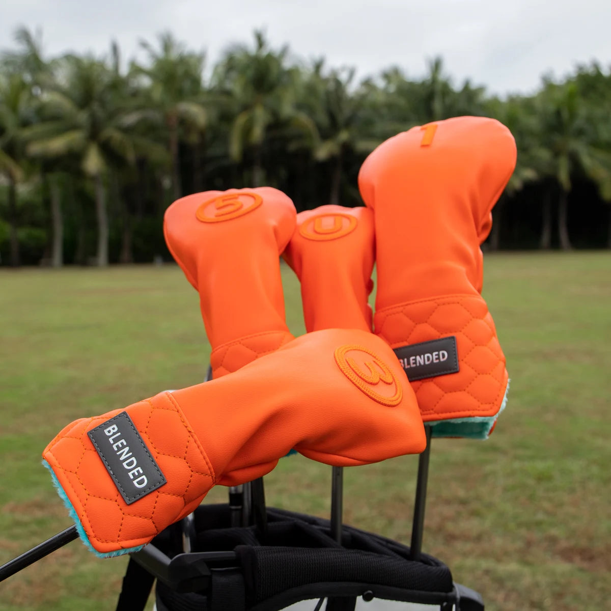 Orange Premium Leather Head Cover