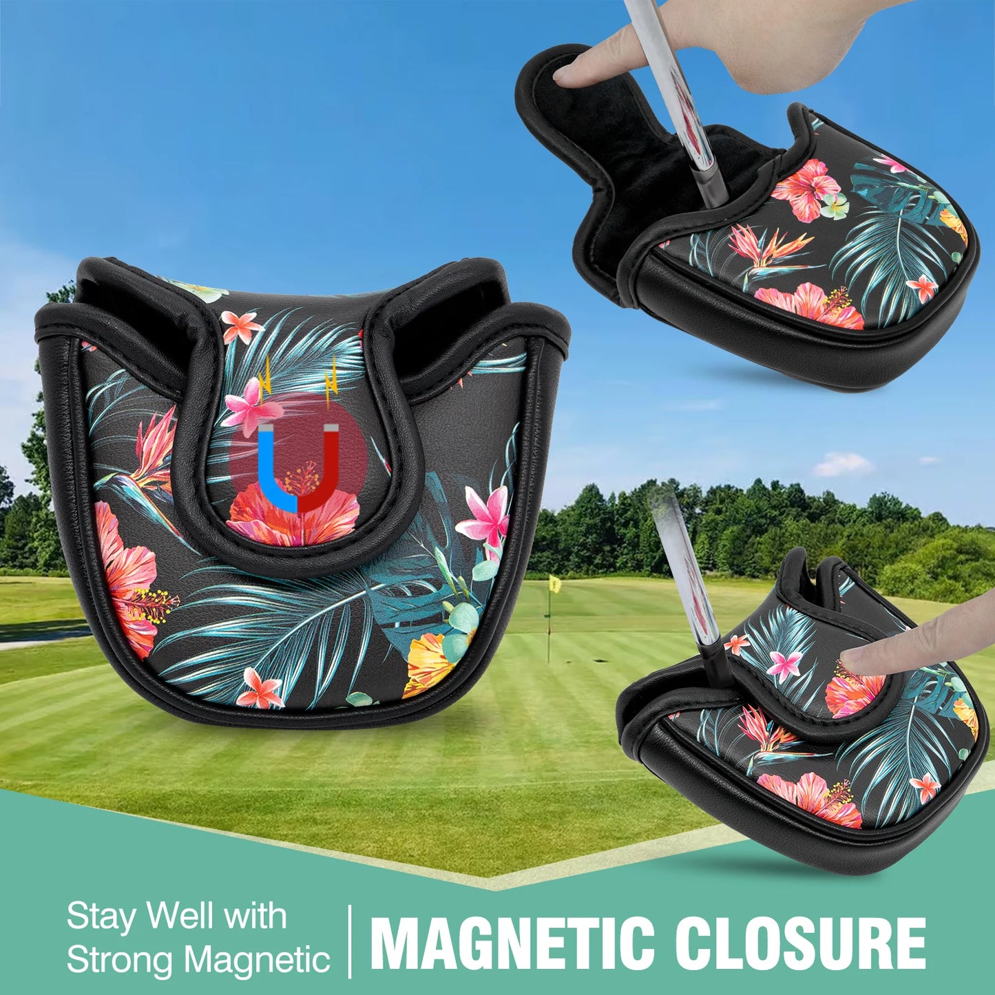 Single Digits Floral Pattern Head Covers