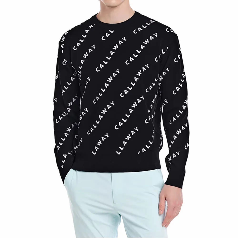 Callaway "Horizontal Wavy Logo Print" Knitted Sweater