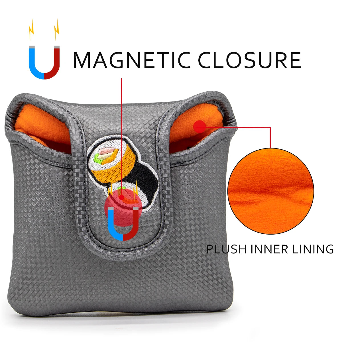 Sushi Mallet Putter Cover (Grey/Gray)