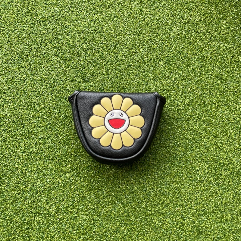 Happy Sunflower Head Covers (Black, White & Purple)