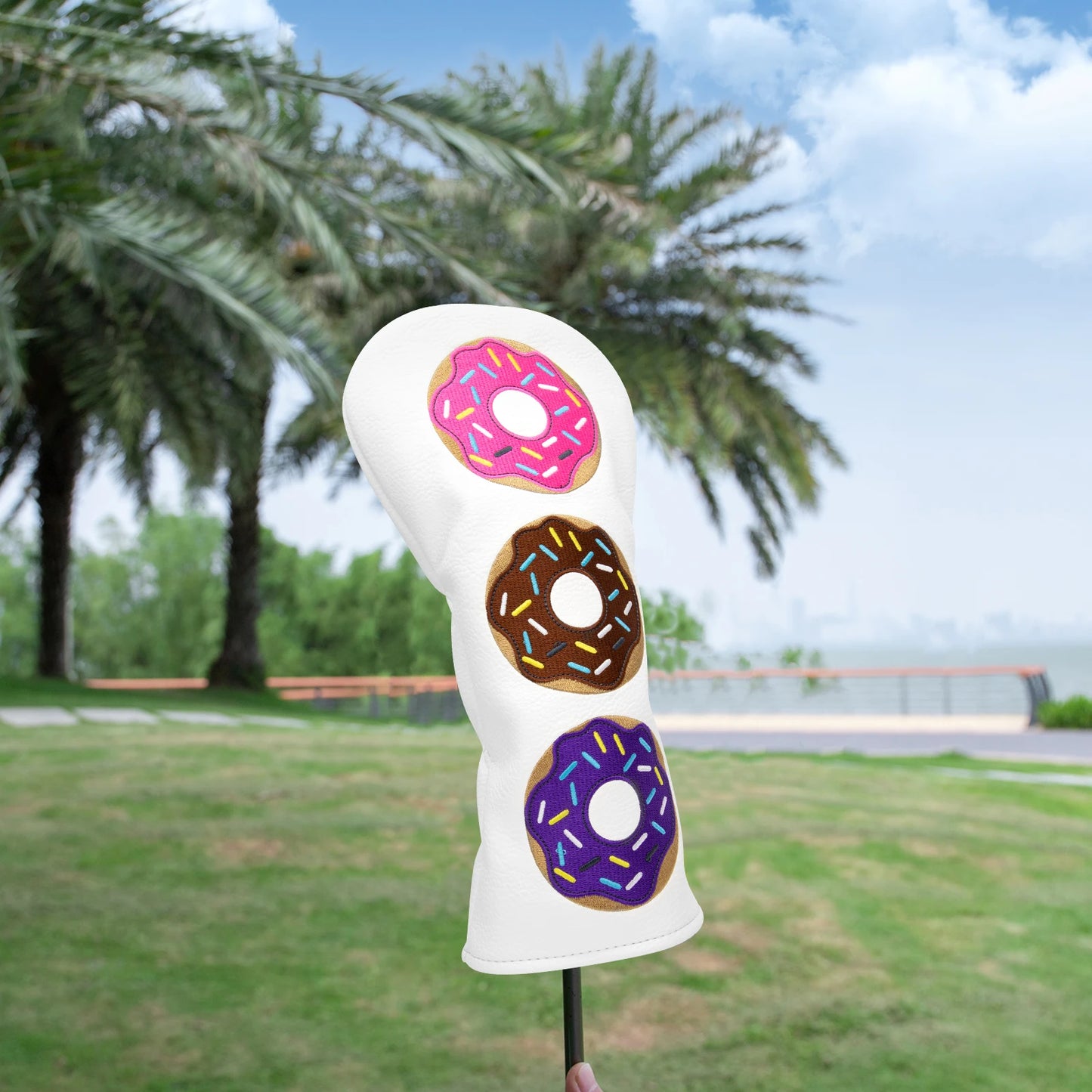 Colourful Donut Leather Head Covers
