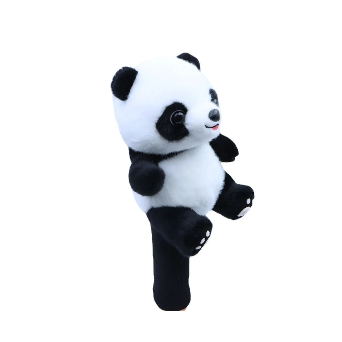 Panda Head Cover with Leaves