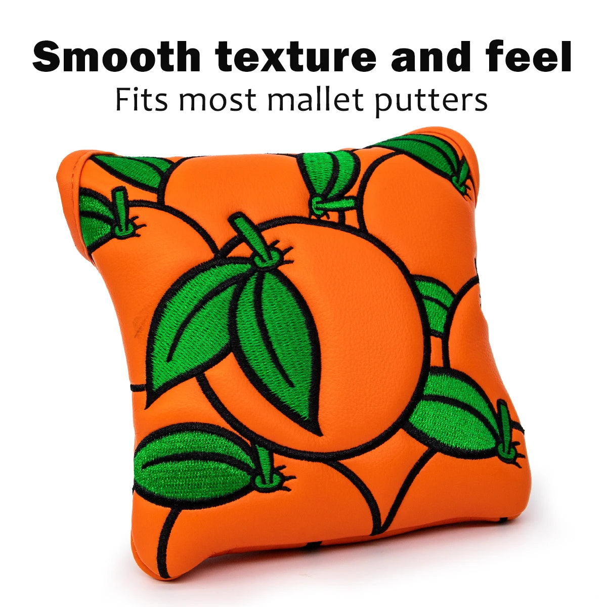 Orange Leather Putter Cover (Blade & Mallet)