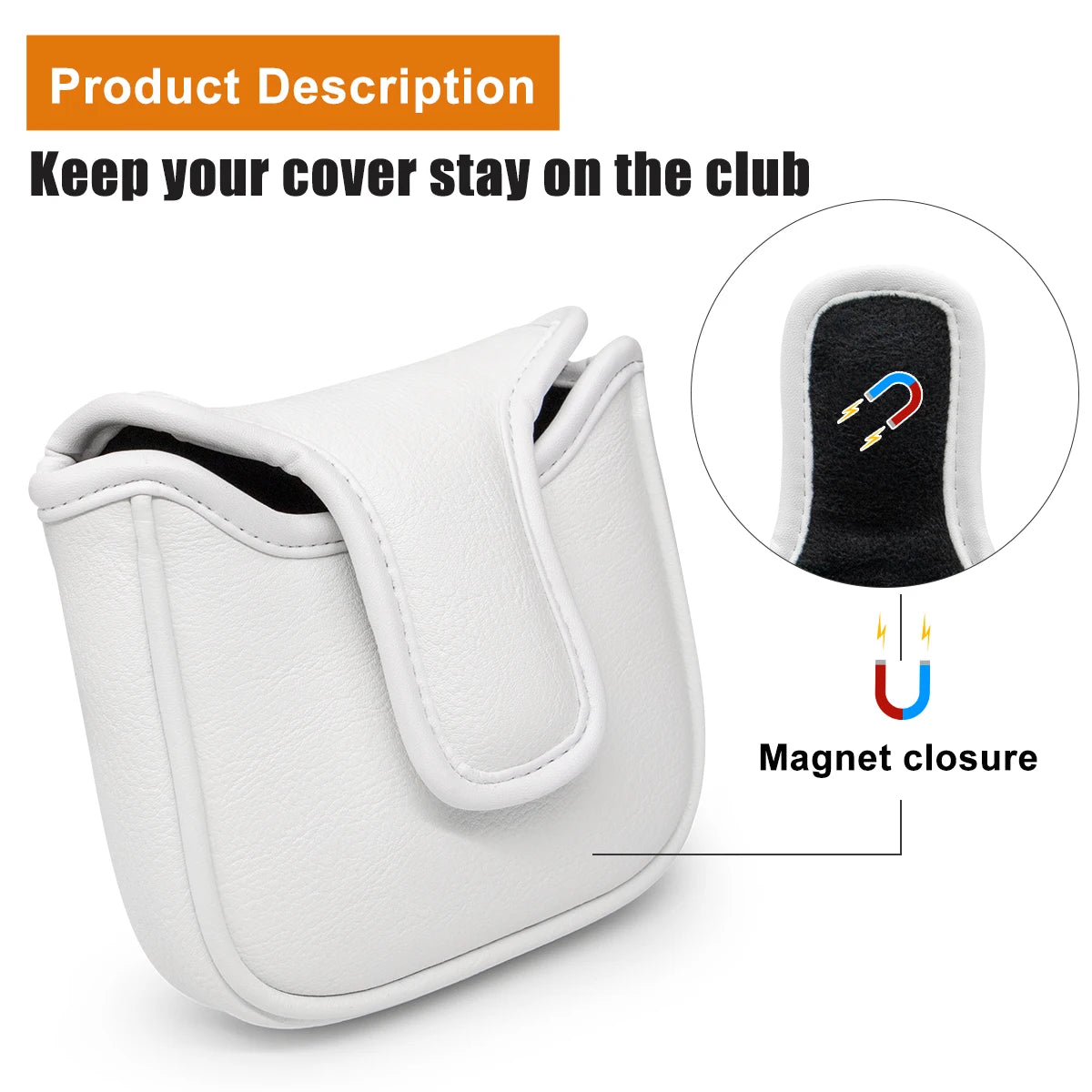 Sushi Mallet Putter Cover (White)
