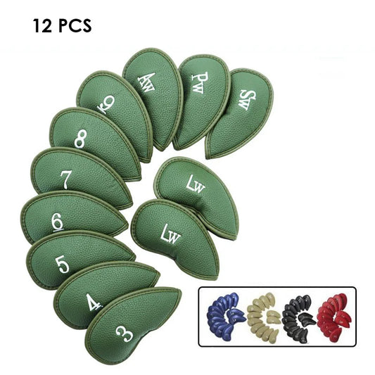 Leather Iron Head Covers - 12 Pieces