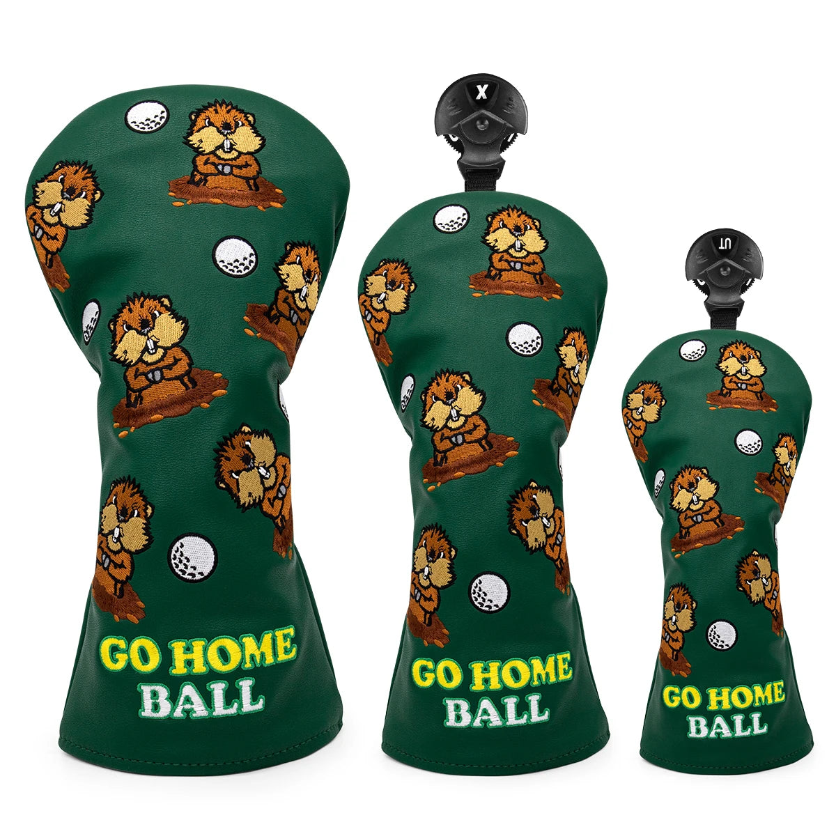 Groundhog "GO HOME BALL!" Head Covers (Woods/Putters)