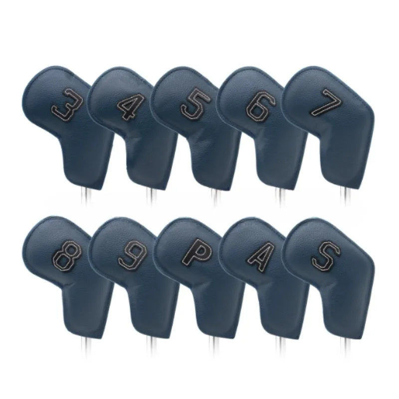 10-Piece Golf Iron Head Cover (3-9,P,S,A) Set