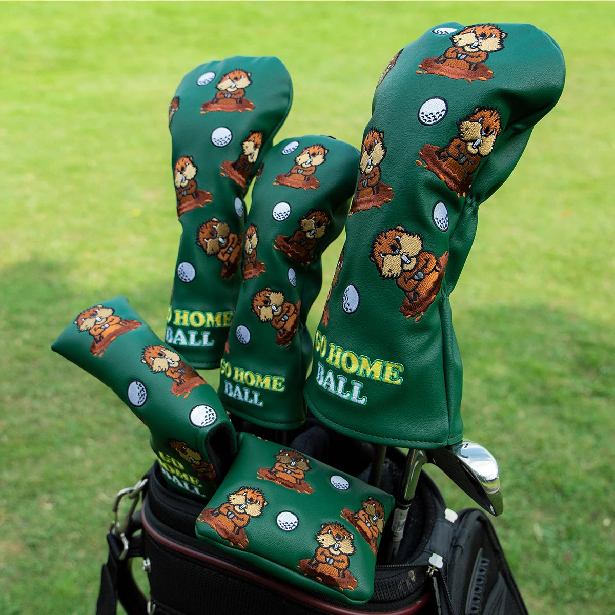 Groundhog "GO HOME BALL!" Head Covers (Woods/Putters)