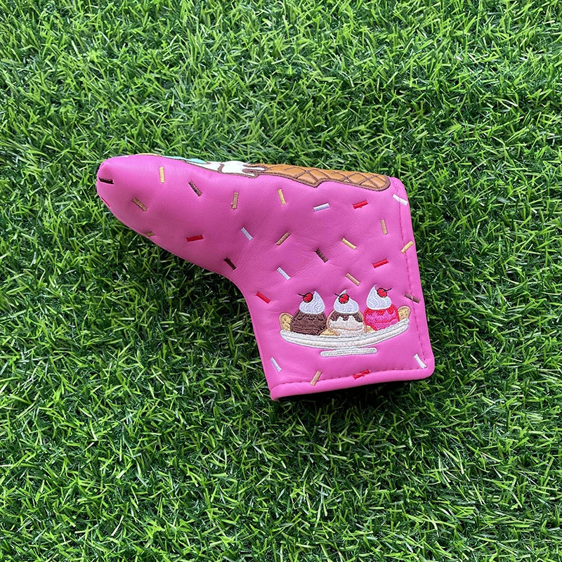 Ice Cream "Sundae" Head Covers (Pink & White)