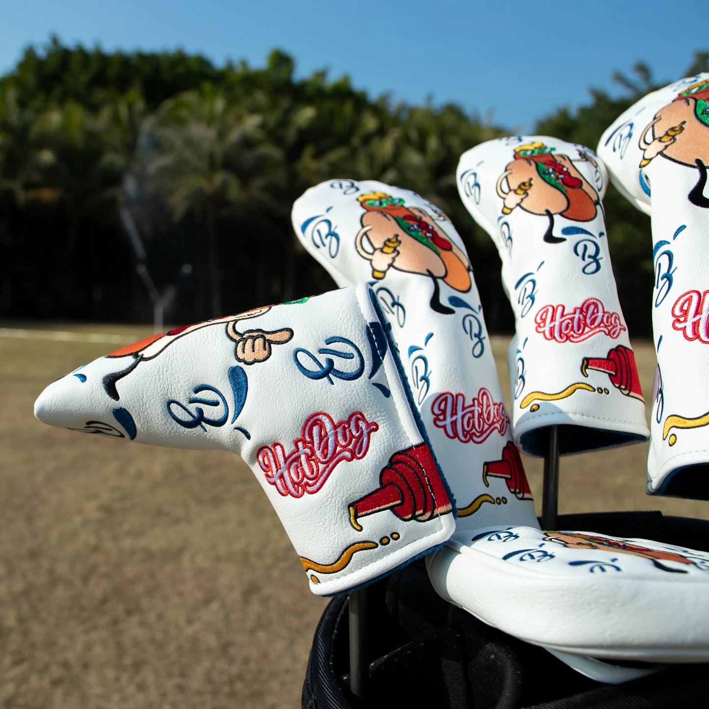 Hot Dog Head Covers (White)