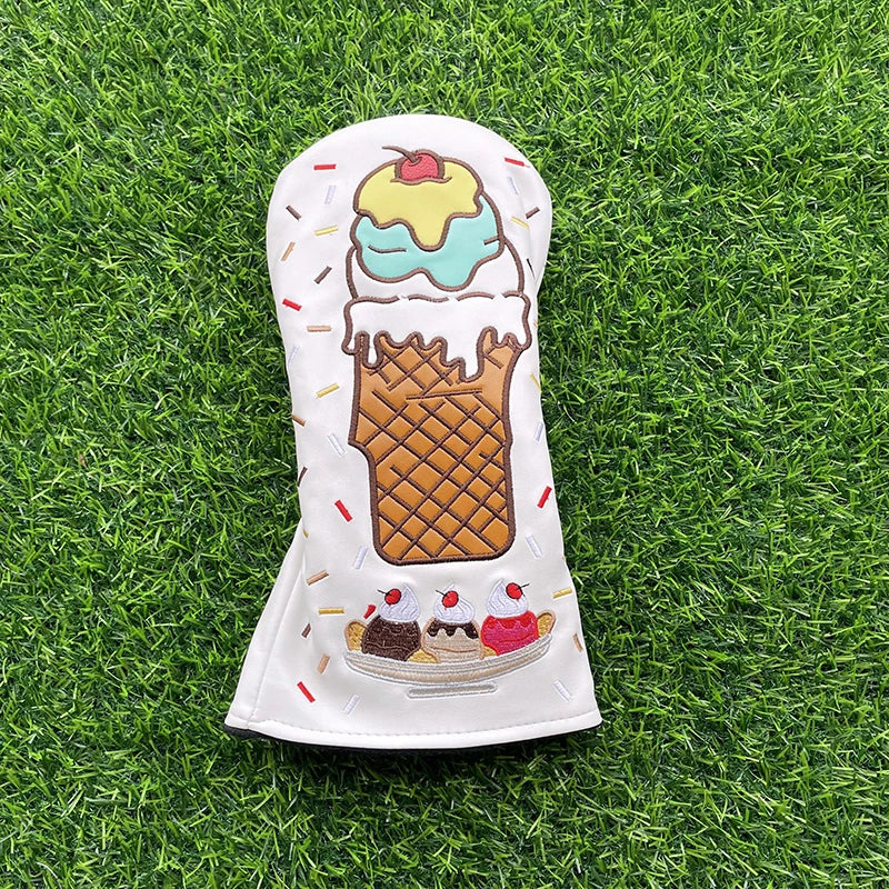 Ice Cream "Sundae" Head Covers (Pink & White)