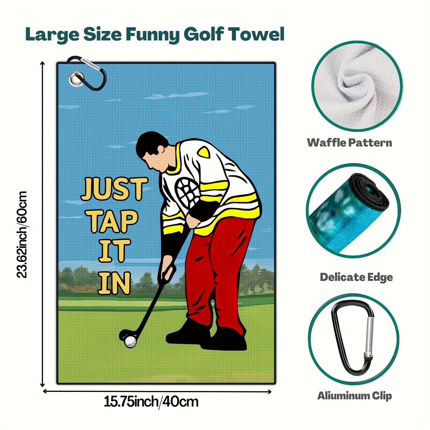 Happy Gilmore "Just Tap It In" Golf Towel