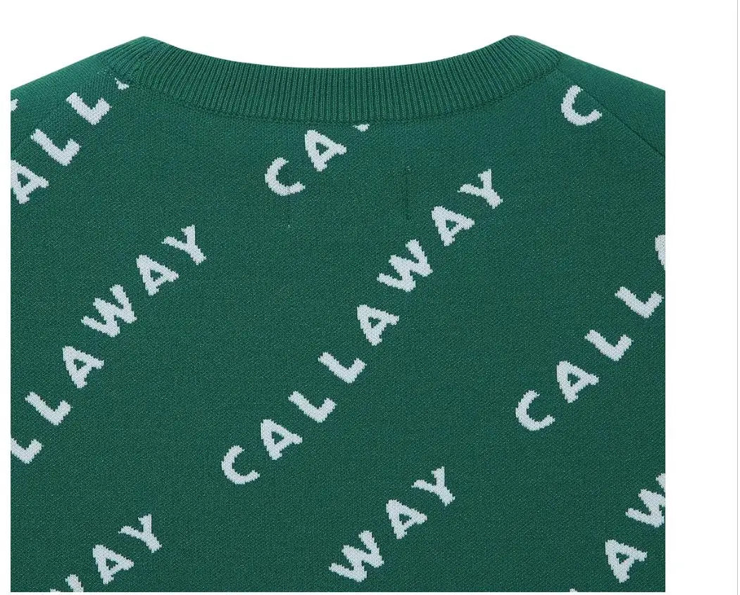 Callaway "Horizontal Wavy Logo Print" Knitted Sweater