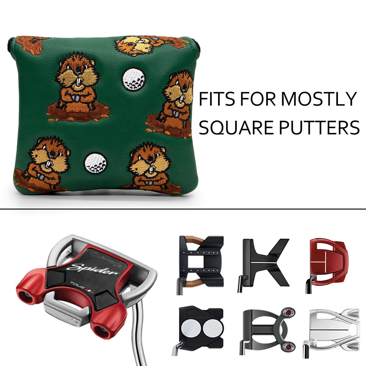 Groundhog "GO HOME BALL!" Head Covers (Woods/Putters)