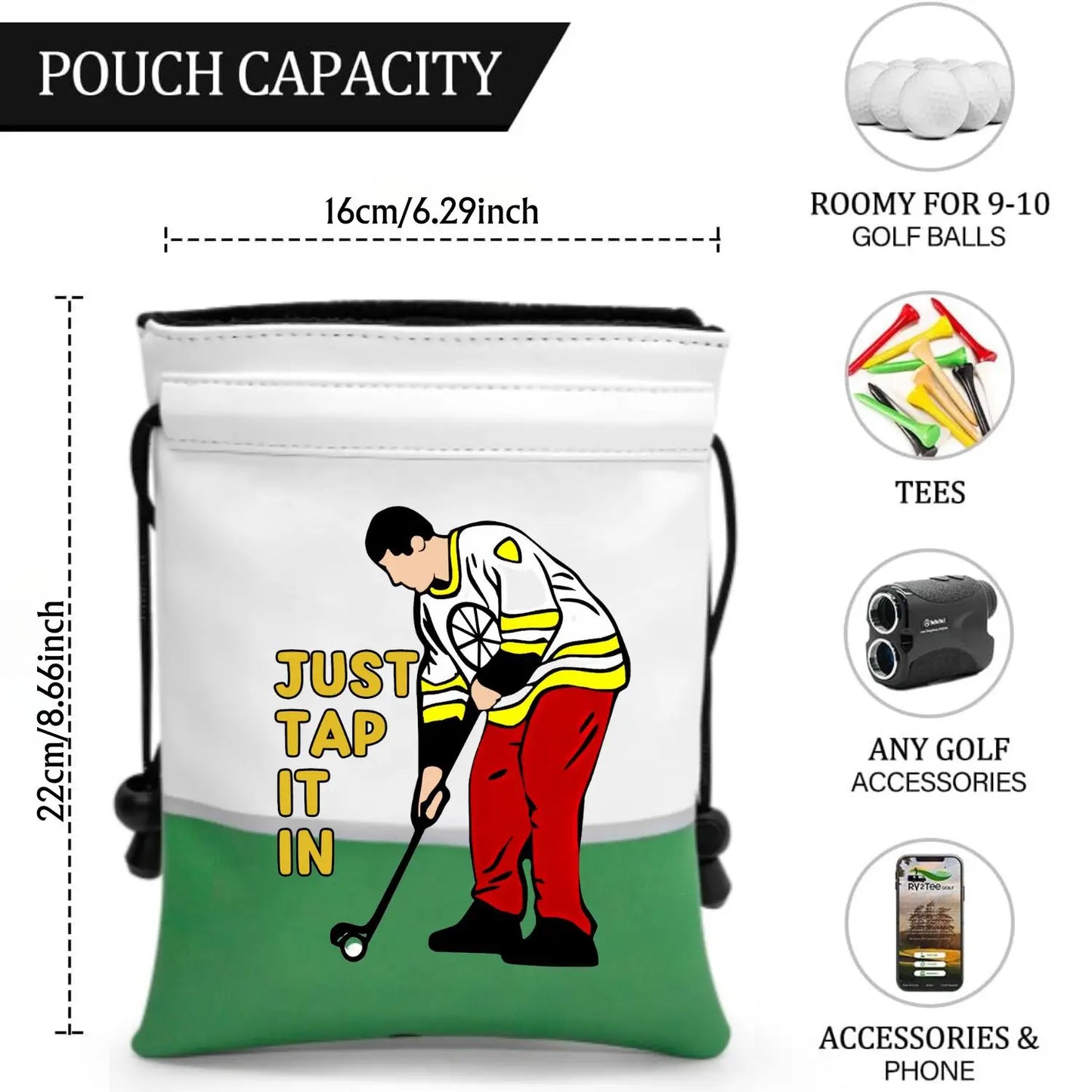 Golf Valuables Pouch (Happy Gilmore - "Just Tap It In")