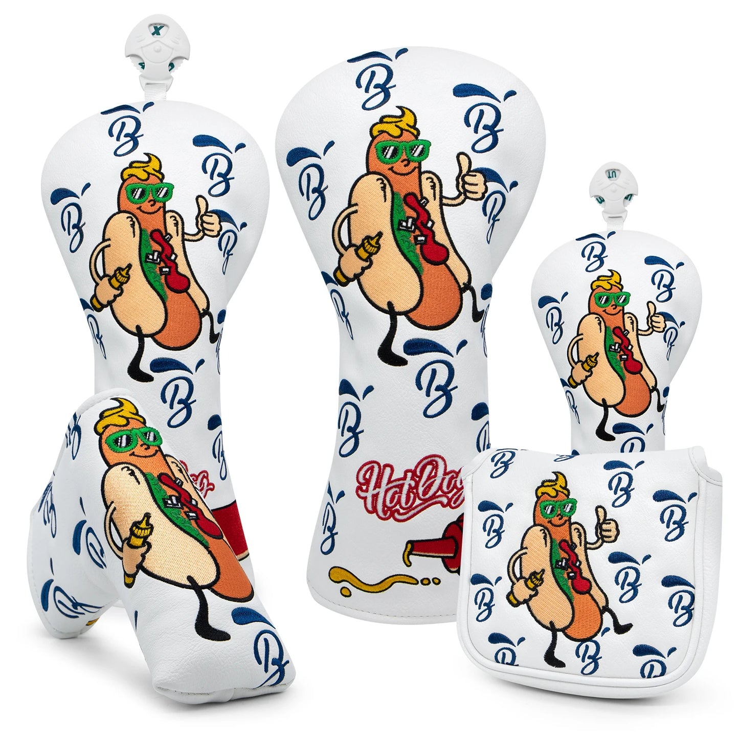 Hot Dog Head Covers (White)