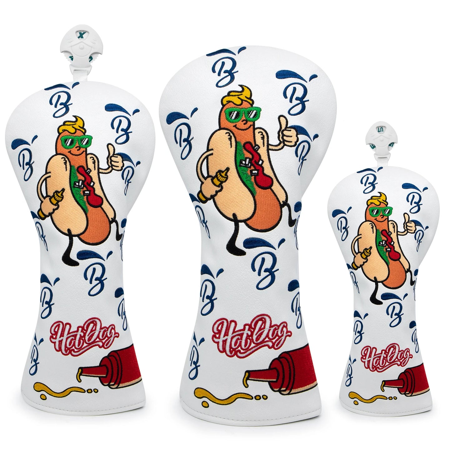 Hot Dog Head Covers (White)