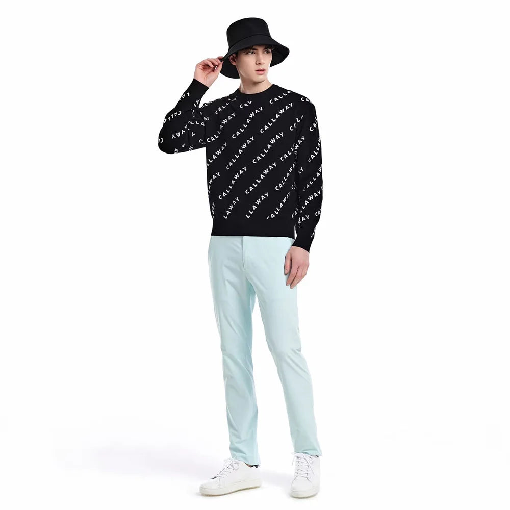 Callaway "Horizontal Wavy Logo Print" Knitted Sweater