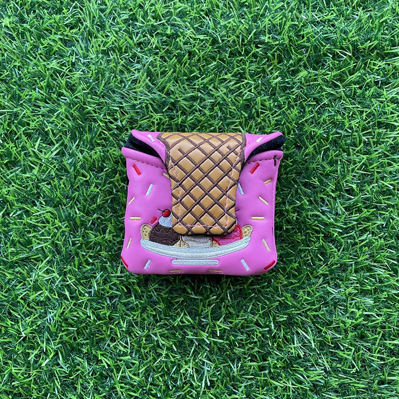 Ice Cream "Sundae" Head Covers (Pink & White)