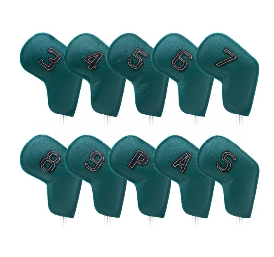 10-Piece Golf Iron Head Cover (3-9,P,S,A) Set