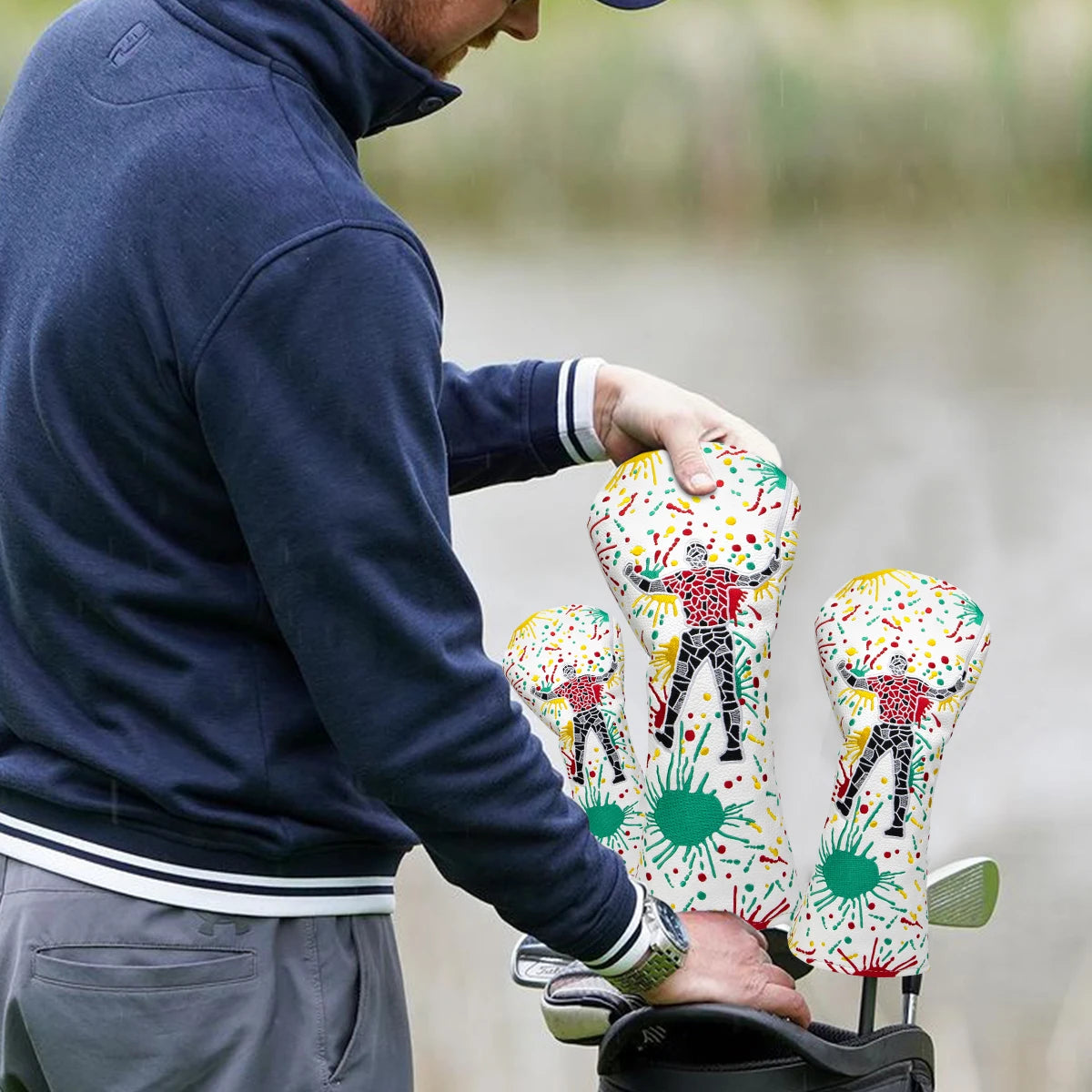 Tiger Woods Abstract Head Covers (Woods/Blade)
